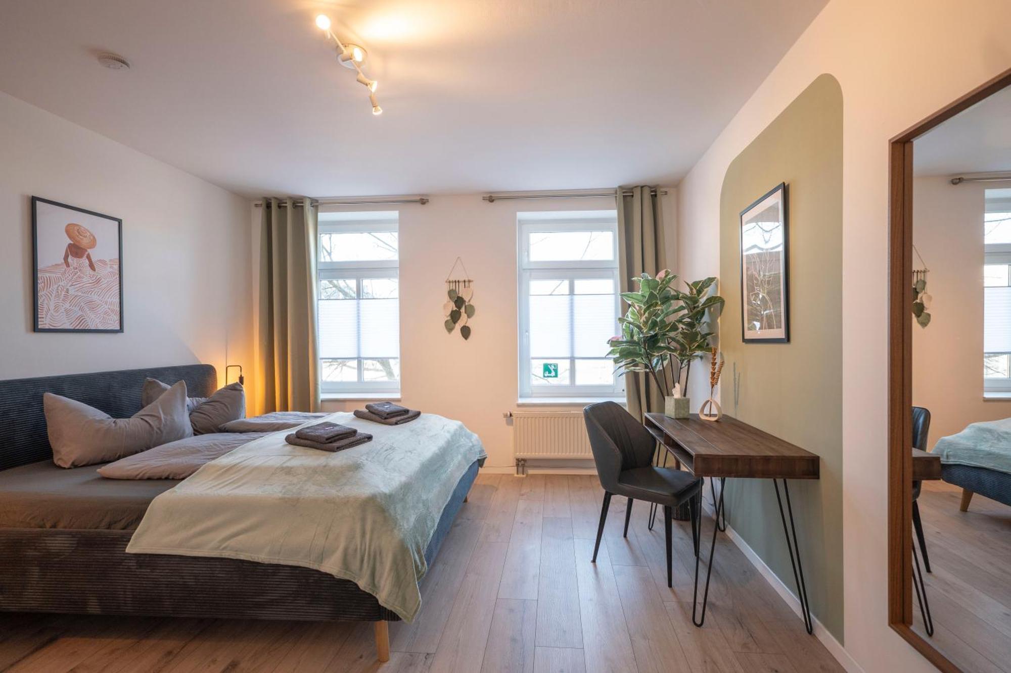 Boho-Suite - Sauna, Netflix, Nespresso, Zentral, Messe Chemnitz Buitenkant foto